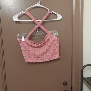 Cross Shoulder Crop Top